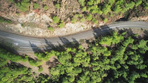 Turkey Mugla Forest and Road Full HD Drone
