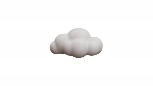 3D Animation Weather Cloud