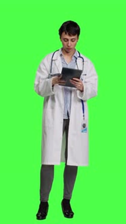 Allgemeinmediziner mit Vorderansicht untersucht die Ergebnisse von Röntgenuntersuchungen für Patienten mit Krankheit