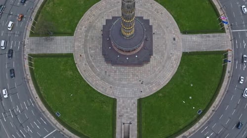 Aerial view of Berlin Victory Column , Germany