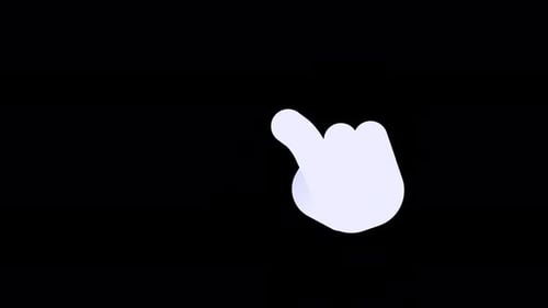 Flat Design Animated Finger Clicking Icon