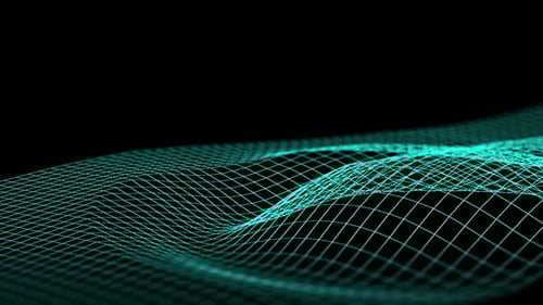 Futuristic Abstract Grid Wave Animation