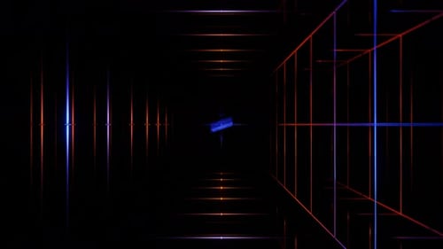 Blue And Orange Within Net Background Vj Loop In 4K