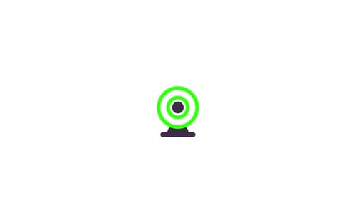 Vídeo de animación del icono del símbolo de la cámara web