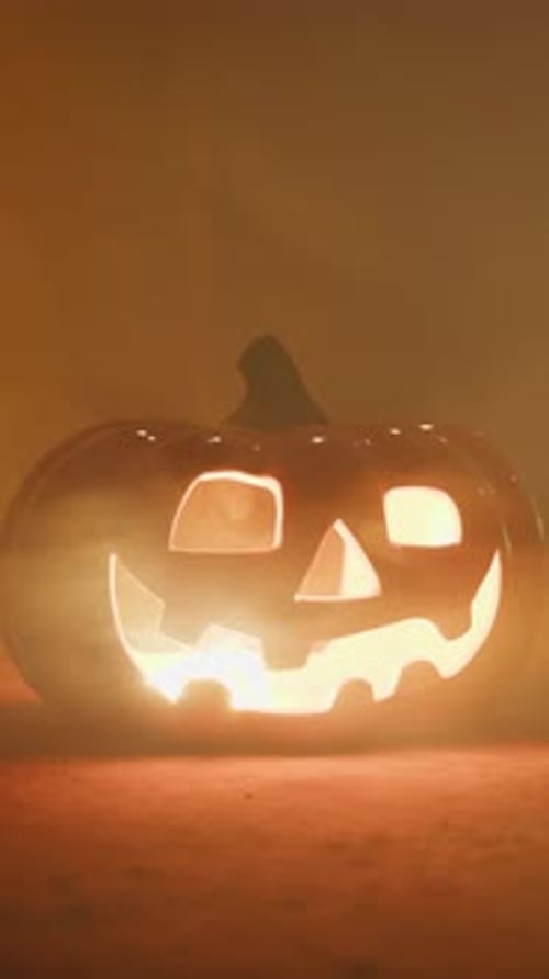 The Smile Of The Creepy Halloween Pumpkin