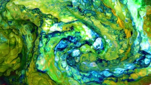 Abstract Fluid Art Patterns in Motion
