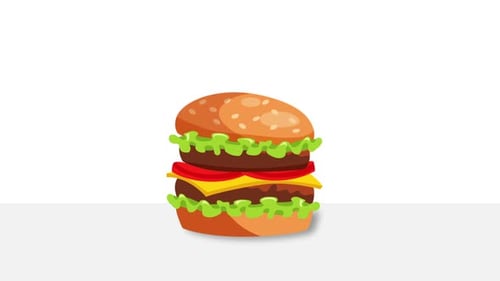 Fallender Burger-Animation