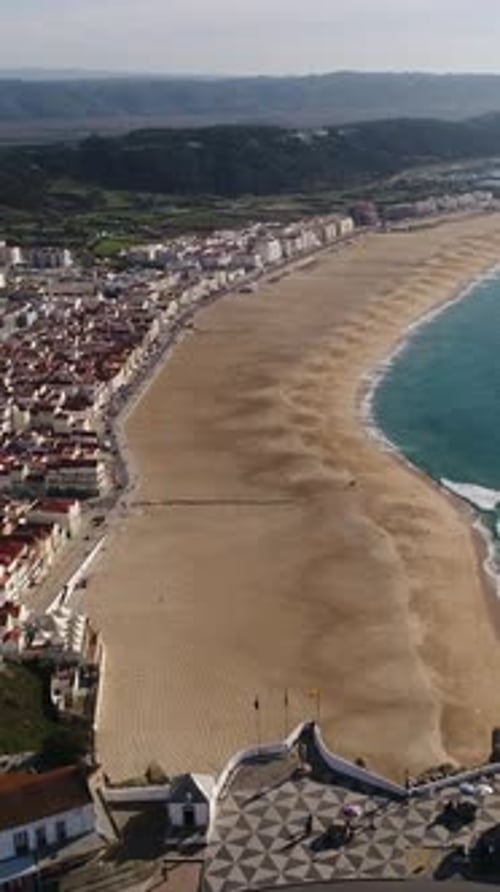 Vertical Video City of Nazaré in Portugal
