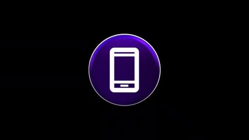 Modern 3D Animated Smartphone Icon Rotation