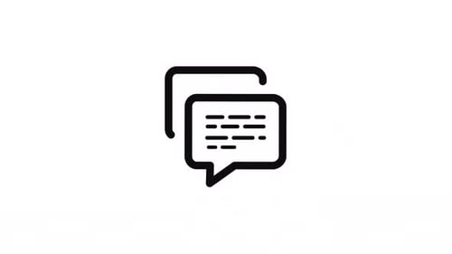 Animated Chat, Speech icon Alpha Channel