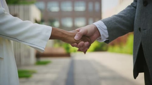 Fechamento do acordo de fechamento do negócio Business Handshake