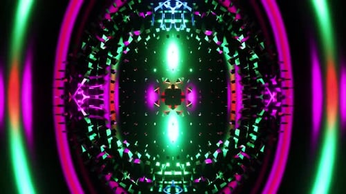 Colored Rotated Disco Ball Vj Loop Animation Background