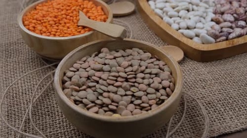 Green and Red Lentils