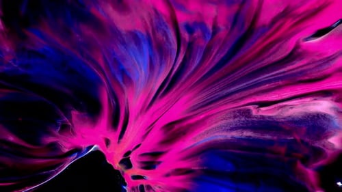 Abstract Plumes of Colorful Ink Spreading on Black