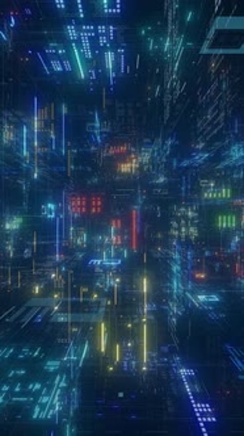 Vertical Video SciFi CG Animation Background