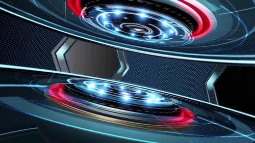 actualités d'ouverture numériques, studio abstrait, news tv