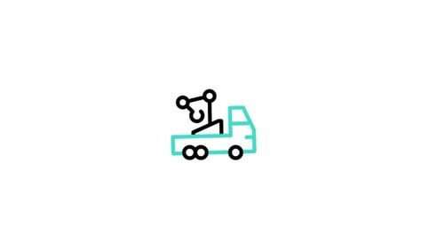 Animated Line Art Tow Truck Icon Reveal