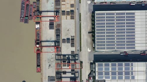 Container Freight Terminal with solar power station