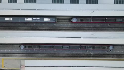 Train Station aerial 4k video