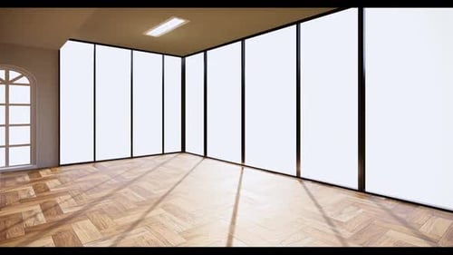 Time Lapse Sunlight Shadows Moving In Modern Room