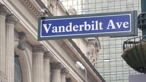 New York City Grand Central Terminal Vanderbilt Road Sign 42 Street Park Avenue Pershing Square