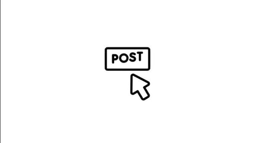 Mouse Cursor Clicking Post Button Animation