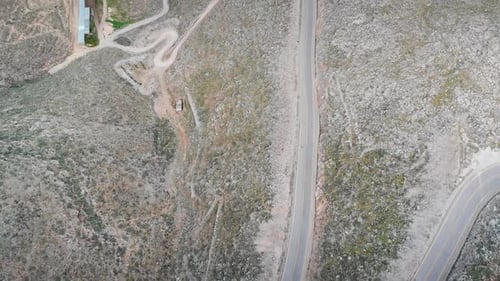 Mountain road and seascape