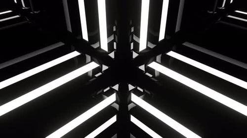 White Neon Moving Effect Background Vj Loop In 4K