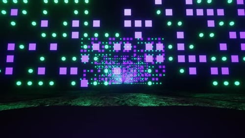 Purple And Turquoise Neon Valley Background Vj Loop In 4K