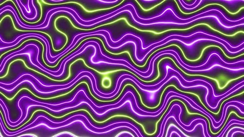 Glowing Abstract Neon Lines Flowing Dynamic Background