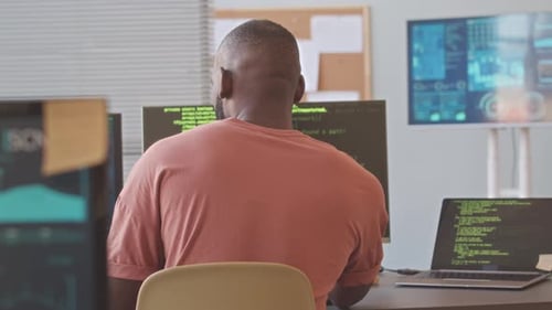 Vista posterior de programación para programadores