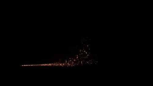 Golden Sparkling Particle Trail Transition Overlay Effect