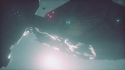 Futuristic Concept of a Spaceship in the Dark Universe