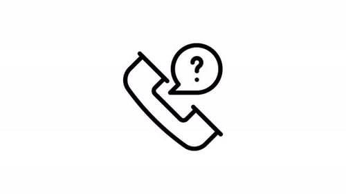 Help – Line Animated Icon – Alpha Channel – 4K