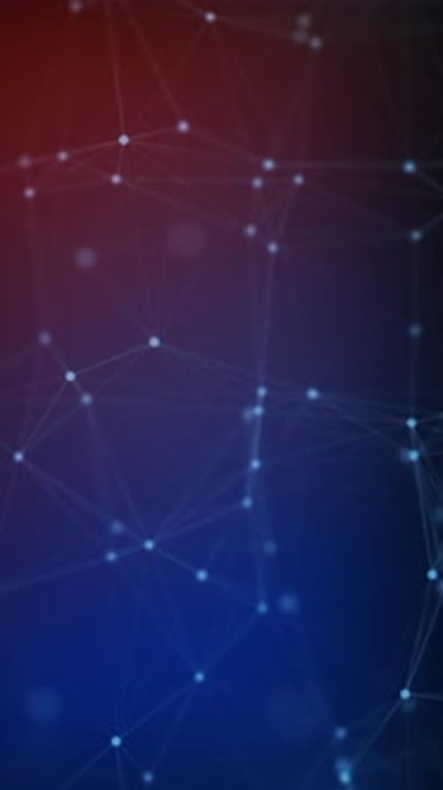 Connected Plexus Neural Lines with Dots Abstract Technology Vertical Background Footage Internet