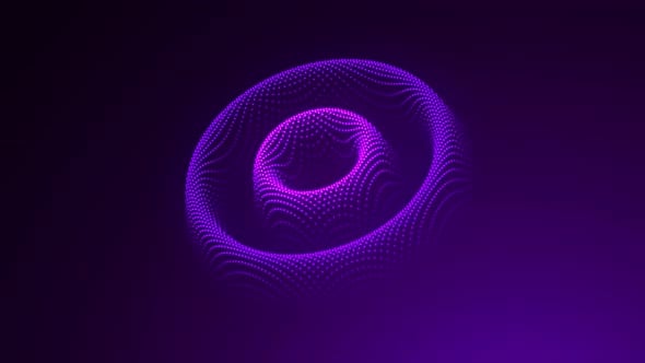 Pulsing Purple Particles Forming Dynamic Torus Expanding and ...