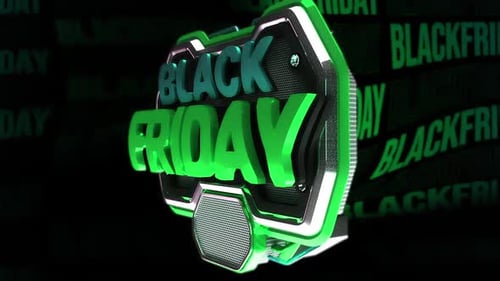 Futuristic Glowing Black Friday Title Reveal