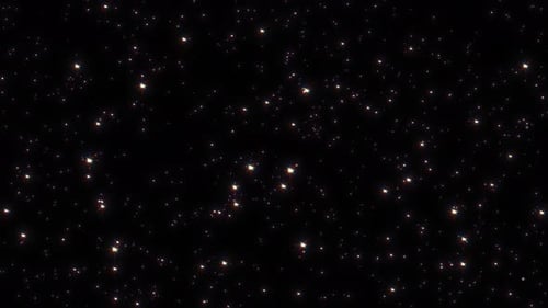 Glühender Funkelstern, der sich am Himmel bewegt, Sterne, die sich im Weltraum bewegen, Animation blinkender Sterne, die sich auf Bla bewegen