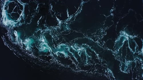 Current Saltstraumen the Great Mass of Water Entering at High Tide Fjord Saltstraumen Norway