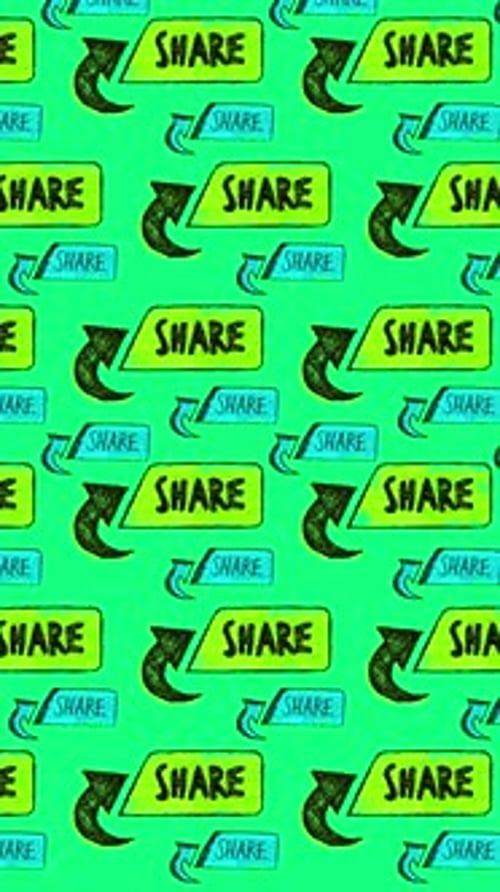 Hand Drawn Share Icons Background Portrait
