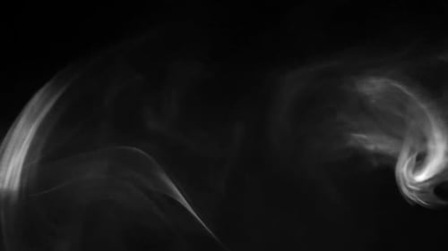 Abstract Smoke Patterns on Black Background
