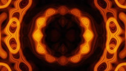 Orange Flash Kaleidoscope Halloween Equalizer Vj Loop Animation