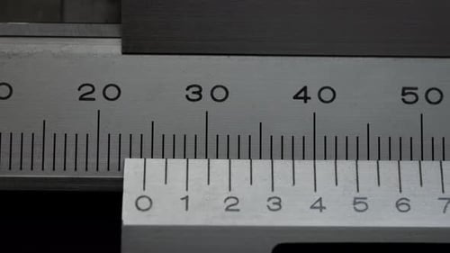 a vernier caliper measuring length