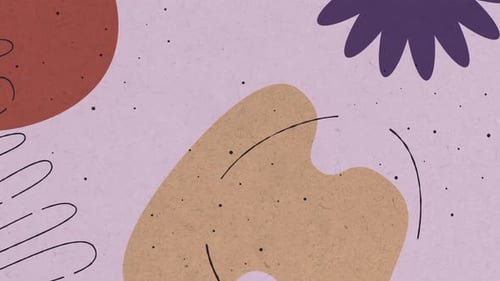 Doodle Pattern Abstract Colored Shapes Animated Background