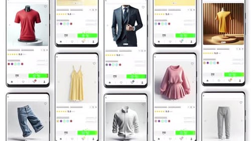 E-Commerce-Verkauf von Bekleidungsprodukten per Telefon