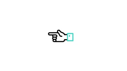 Minimalist Line Art Hand Pointing Left Animation