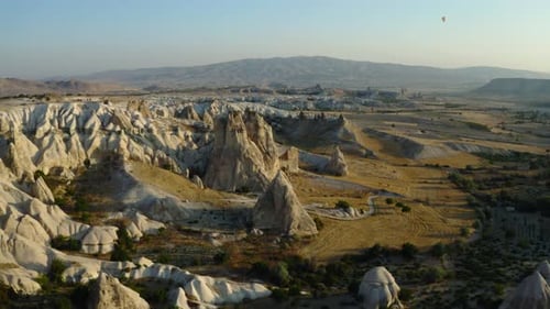 Breathtaking Aerial View of Cappadocia's Unique Rock Formations