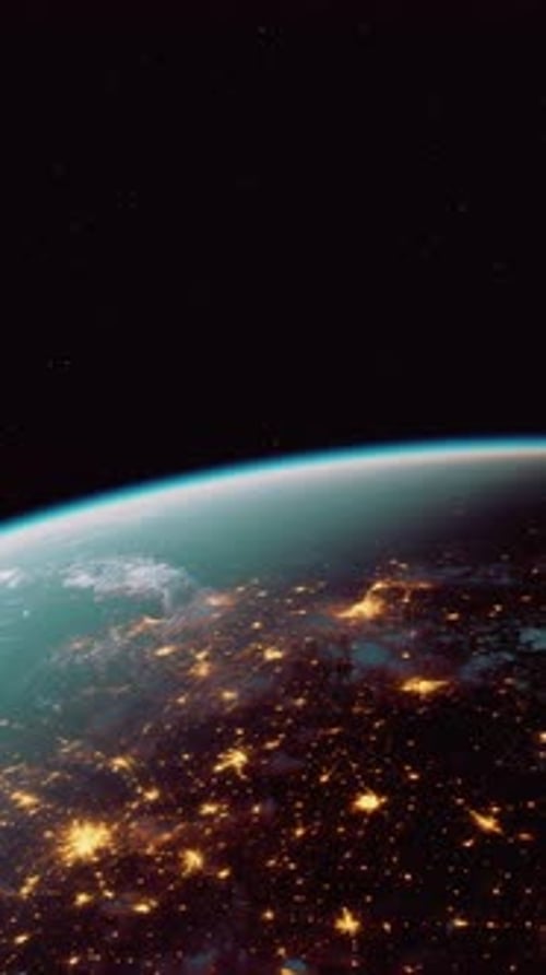 A Glimpse of Earth From Space at Night