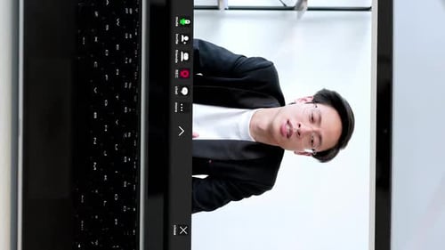 Young Adult Explaining on a Video Call