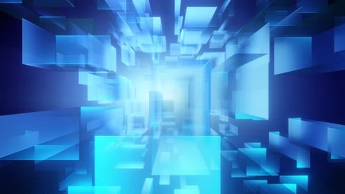 Fond abstrait 3D géométrique bleu futuriste